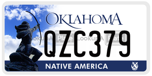 QZC379  license plate in OK