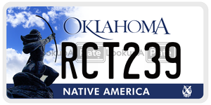 RCT239 license plate in Oklahoma