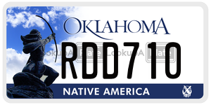 RDD710  license plate in OK