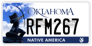 RFM267  license plate in OK