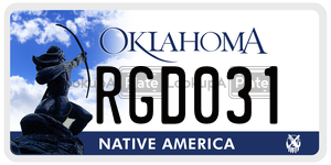 RGD031 license plate in Oklahoma