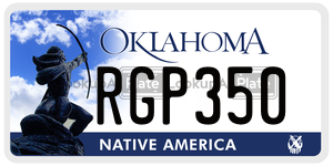 RGP350  license plate in OK
