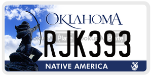 RJK393 license plate in Oklahoma