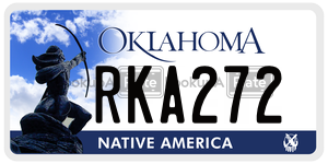 RKA272  license plate in OK