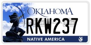 RKW237  license plate in OK