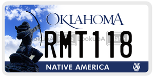 RMT118  license plate in OK