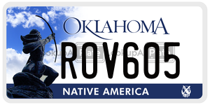 ROV605  license plate in OK