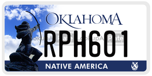 RPH601  license plate in OK