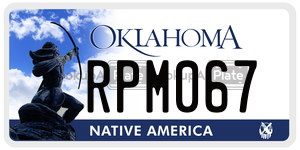 RPM067  license plate in OK