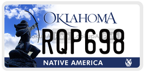 RQP698  license plate in OK