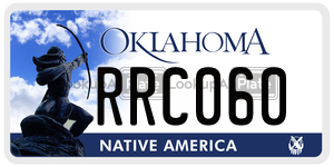 RRC060  license plate in OK