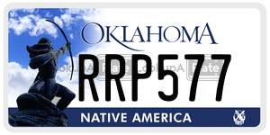RRP577  license plate in OK