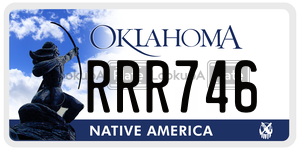 RRR746  license plate in OK