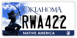 RWA422  license plate in OK