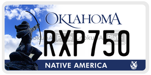 RXP750  license plate in OK