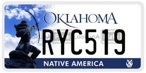 RYC519  license plate in OK