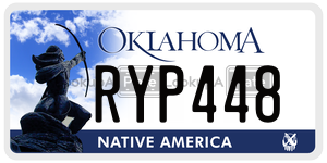 RYP448  license plate in OK