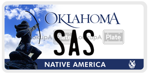 SAS  license plate in OK
