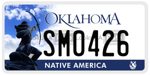 SM0426 license plate in Oklahoma
