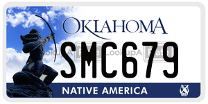 SMC679  license plate in OK