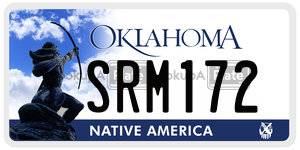 SRM172  license plate in OK
