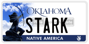 STARK license plate in Oklahoma