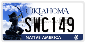 SWC149  license plate in OK