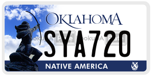SYA720  license plate in OK