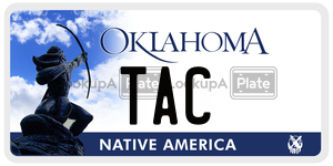 TAC  license plate in OK