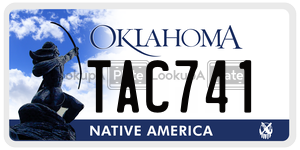 TAC741  license plate in OK
