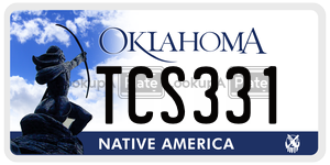 TCS331  license plate in OK
