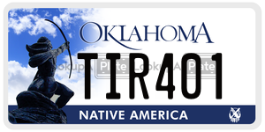 TIR401  license plate in OK