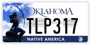 TLP317  license plate in OK