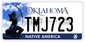 TMJ723  license plate in OK