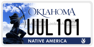 UUL101  license plate in OK
