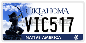 VIC517  license plate in OK