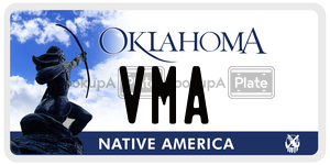 VMA  license plate in OK