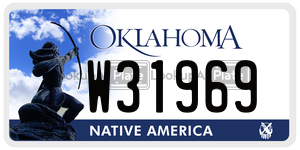 W31969  license plate in OK