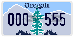 000555  license plate in OR