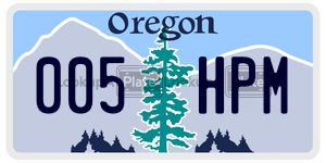 005HPM  license plate in OR