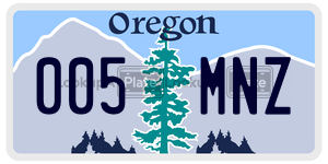 005MNZ  license plate in OR
