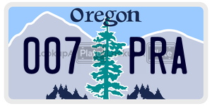 007PRA  license plate in OR