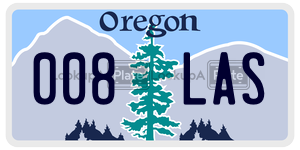 008LAS  license plate in OR