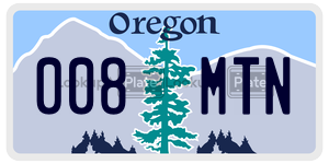 008MTN  license plate in OR