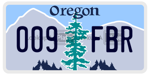 009FBR license plate in Oregon
