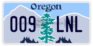 009LNL  license plate in OR