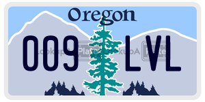 009LVL  license plate in OR