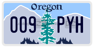 009PYH  license plate in OR