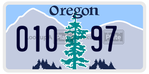 01097  license plate in OR
