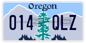 014QLZ  license plate in OR
